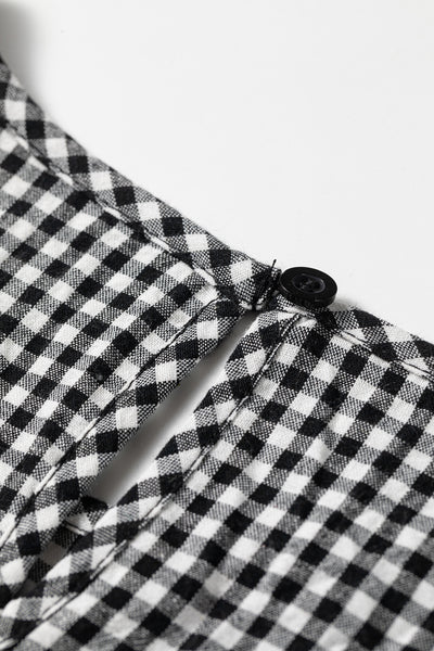 Midnight Plaid Shirred Blouse ? supplier product image