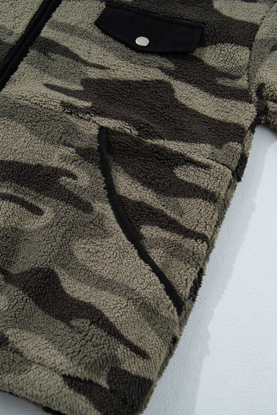 Trail Mix Camo Half-Zip Fleece Sweatshirt — supplier product-only image