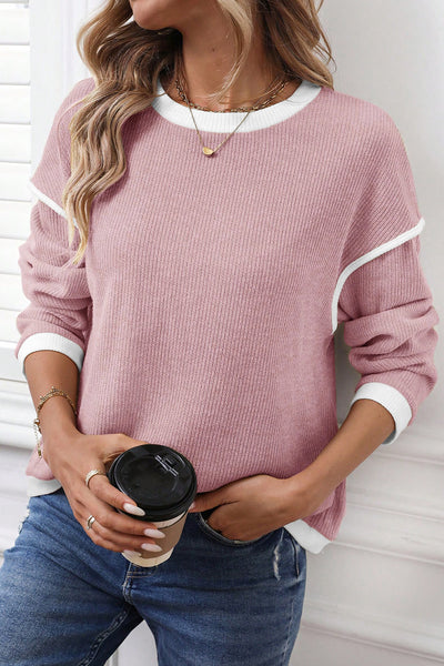 Rosé Glow Contrast Top