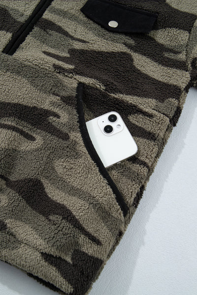 Trail Mix Camo Half-Zip Fleece Sweatshirt — supplier product-only image