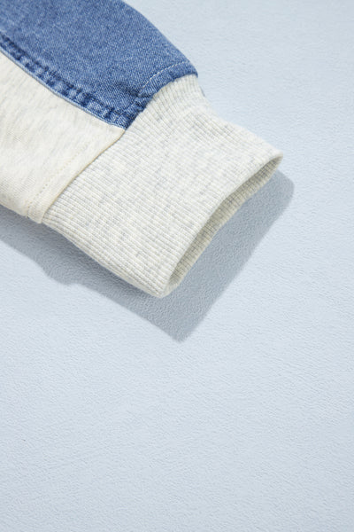Denim Day Colorblock Pullover Hoodie — supplier product-only image