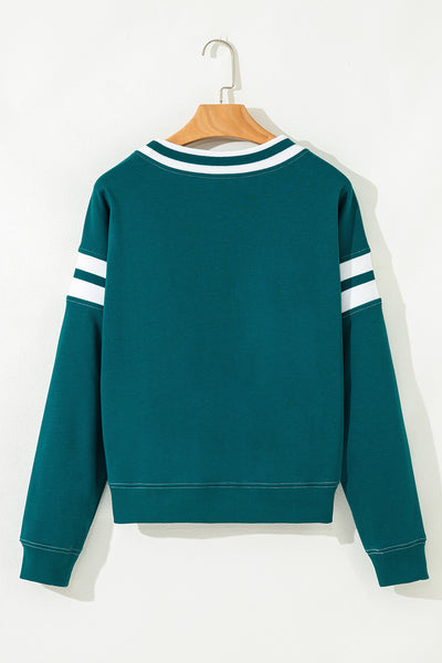 Evergreen Varsity Stripe Sweatshirt