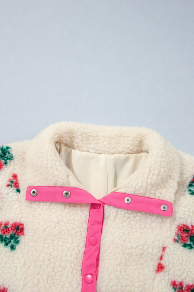 Winter Bloom Contrast Fleece Sweatshirt — supplier product-only image