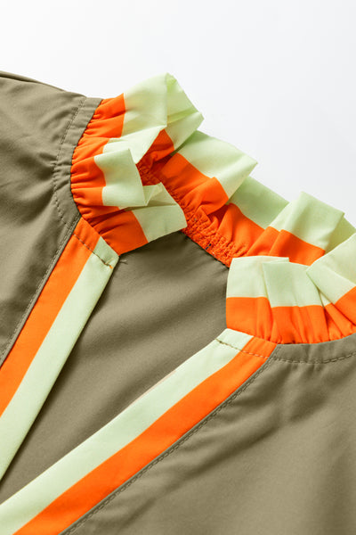 Clover Stripe Ruffle Blouse ? supplier product image
