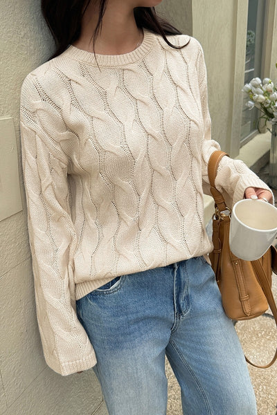 Cozy Waves Cable Knit Sweater