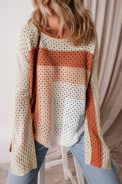 Sunset Glow Crochet Pullover