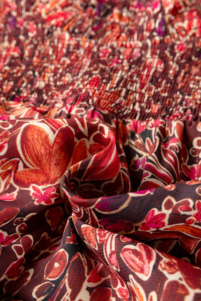 Crimson Meadow Smocked Mini Dress — supplier product image