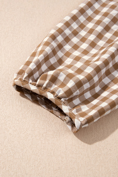 Rustic Plaid Peplum Top ? supplier product image