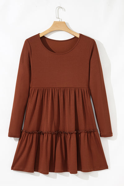Cinnamon Spice Tiered Babydoll Dress