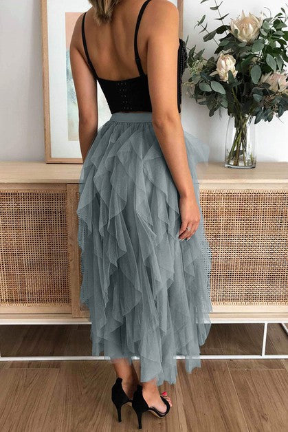 Love Kuza Tulle Tulle Tiered Maxi Skirt – Love, Kuza