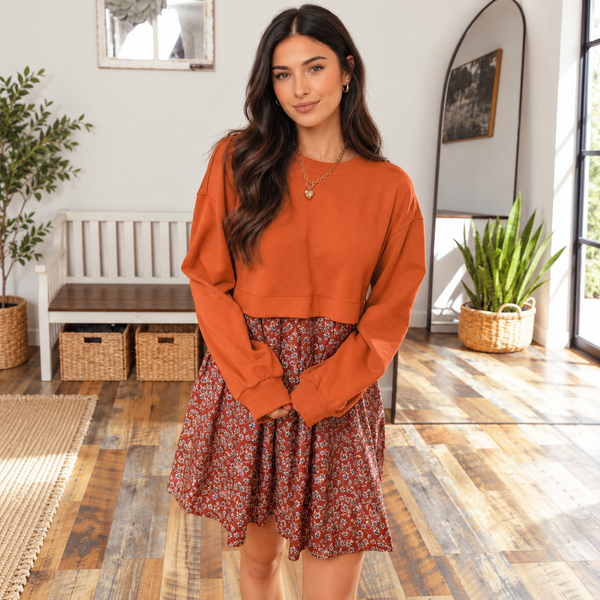 Sunlit Floral Patchwork Mini Dress — shopify hero full square