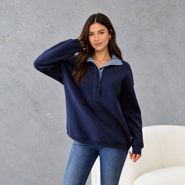 Blue Harbor Snap-Collar Sweatshirt — shopify hero full square