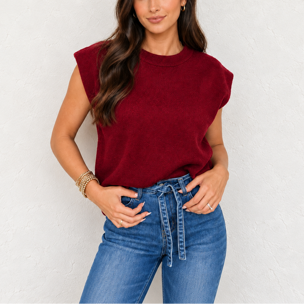 Red Ember Cap Sleeve Sweater — shopify hero