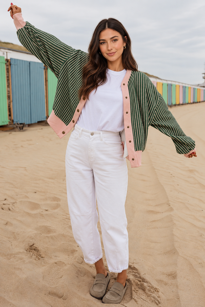 Meadowline Stripe Cardigan ? lila front