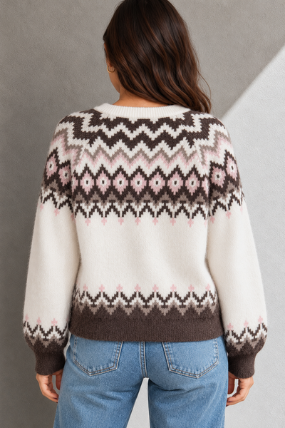 Snowbound Geo Cardigan ? lila back