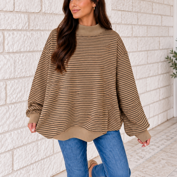 Sunday Stroll Striped Mock-Neck Sweatshirt — shopify hero