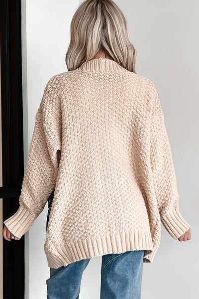 Cozy Contrast Denim Pocket Cardigan