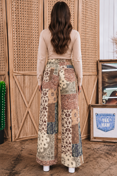 Western Trail Wide-Leg Jeans — lila back