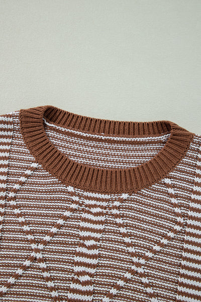Caramel Horizon Striped Sweater