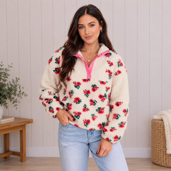 Winter Bloom Contrast Fleece Sweatshirt — shopify hero full square