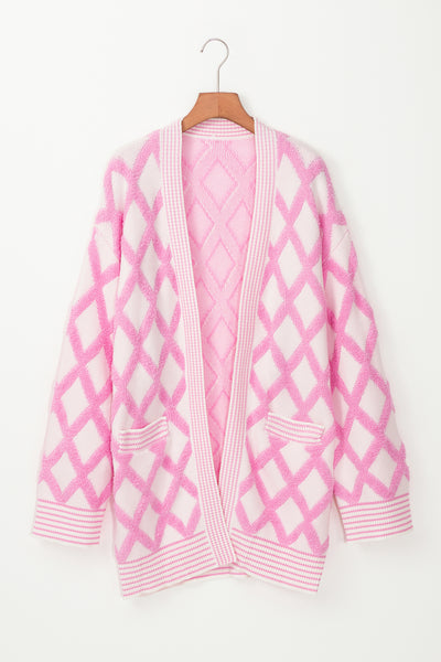 Cotton Candy Lattice Cardigan