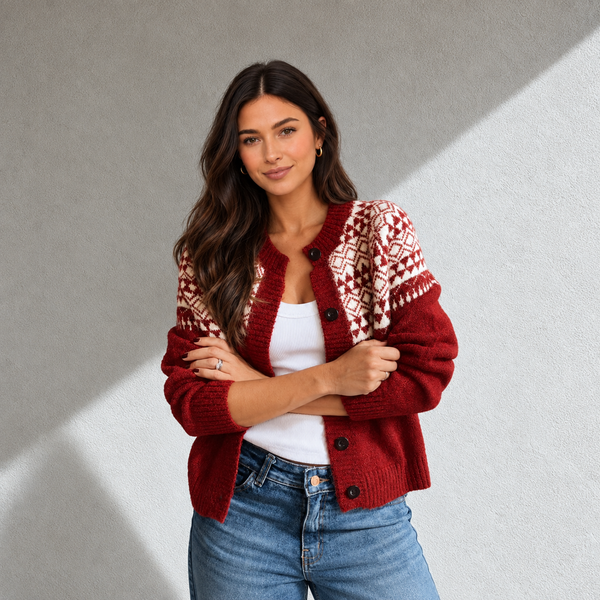 Ruby Mosaic Cardigan ? full square hero