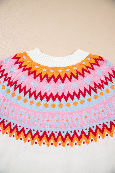 Frosted Horizon Fair Isle Sweater