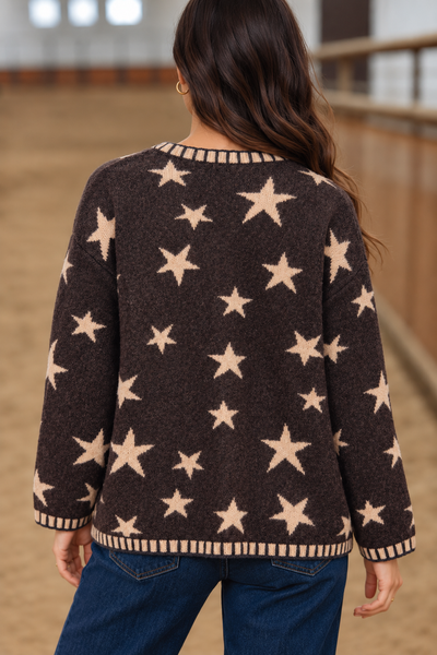 Stargazer Colorblock Cardigan ? lila back