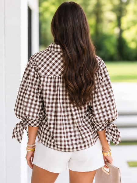Autumn Ties Plaid Shirt ? back view