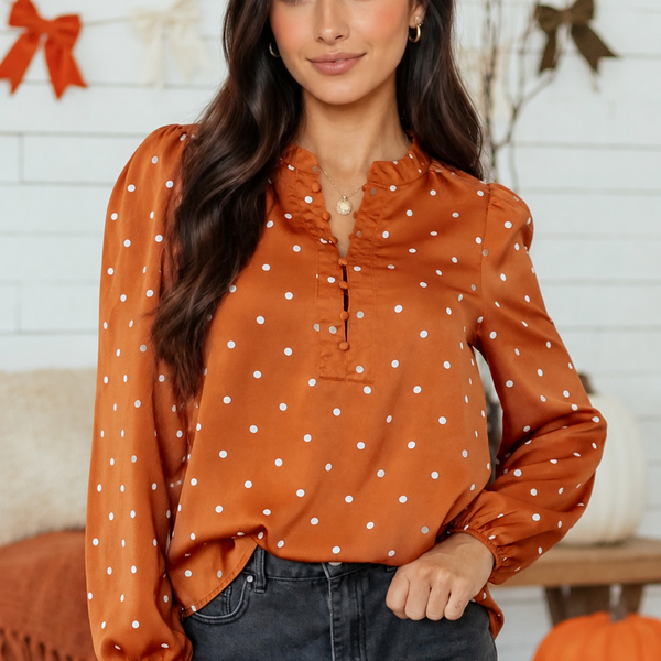 Cocoa Dot V-Neck Blouse ? Shopify hero