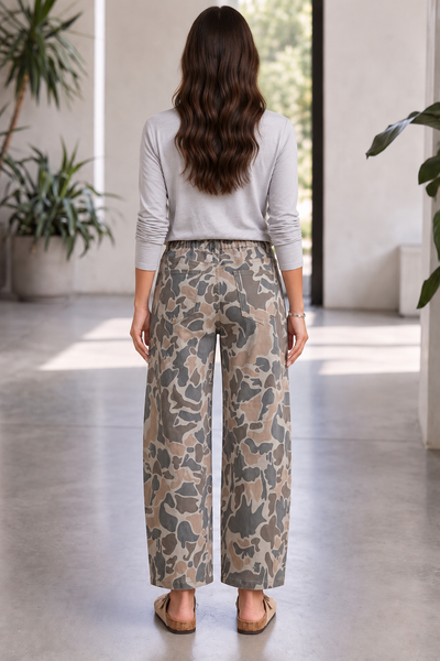 Earth Camo Harem Jeans — lila back