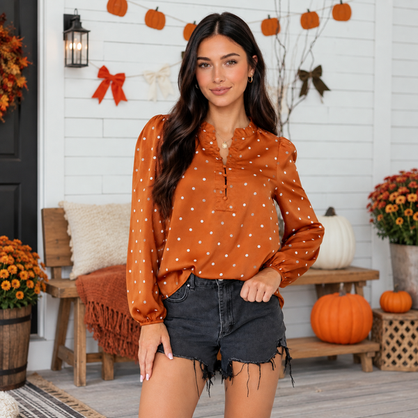Cocoa Dot V-Neck Blouse ? Shopify hero