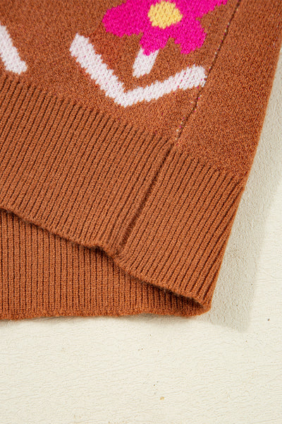 Retro Bloom Knit Top