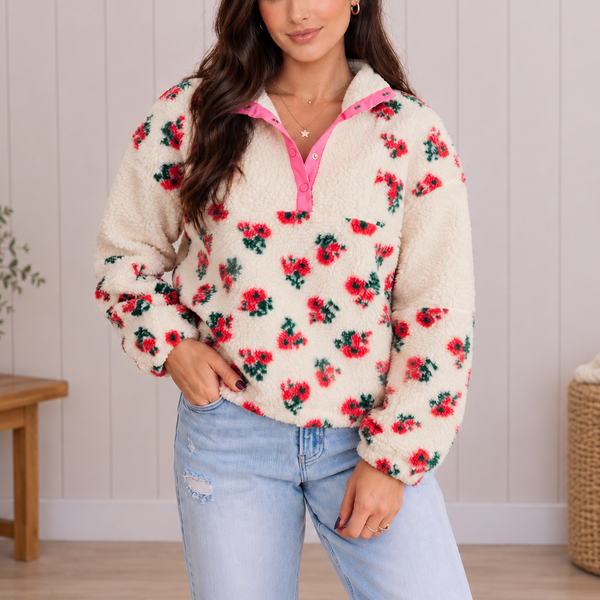 Winter Bloom Contrast Fleece Sweatshirt — shopify hero