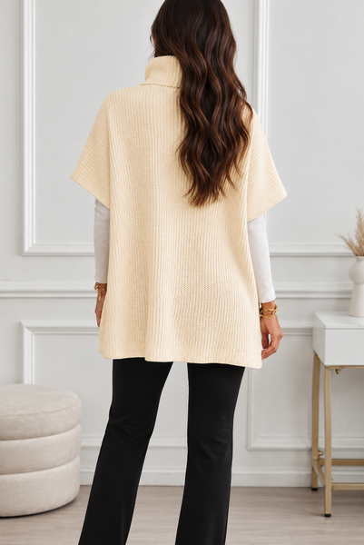 Harbor Pocket Turtleneck Sweater — lila back