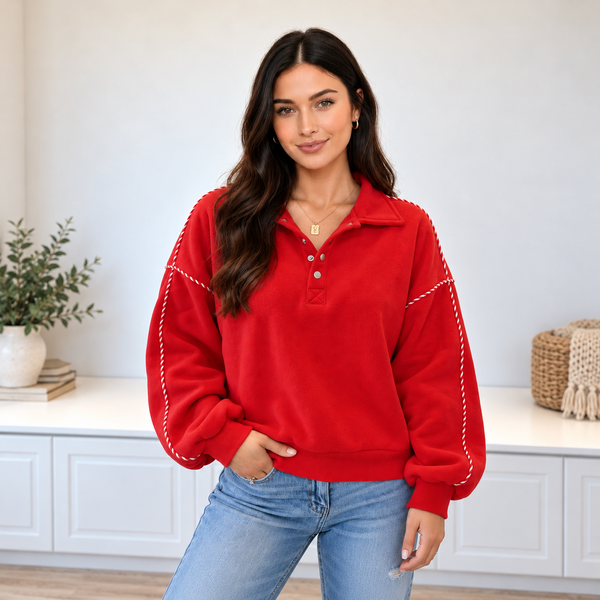 Candy Cane Lane Snap-Collar Sweatshirt — shopify hero full square
