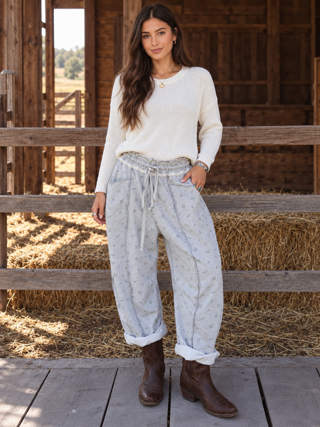Soft Bloom Easy Pants - front view