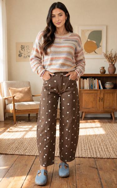 Dot & Barrel Ankle Jeans — lila front