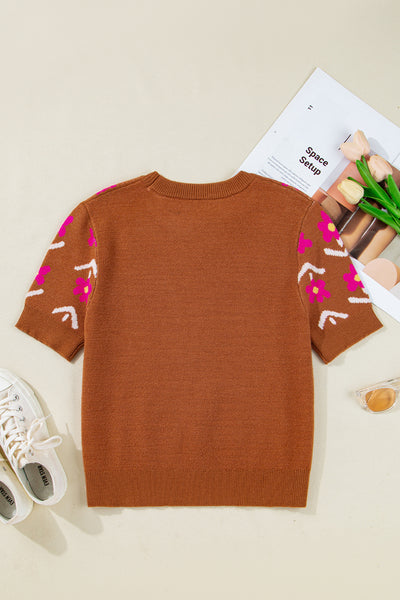 Retro Bloom Knit Top