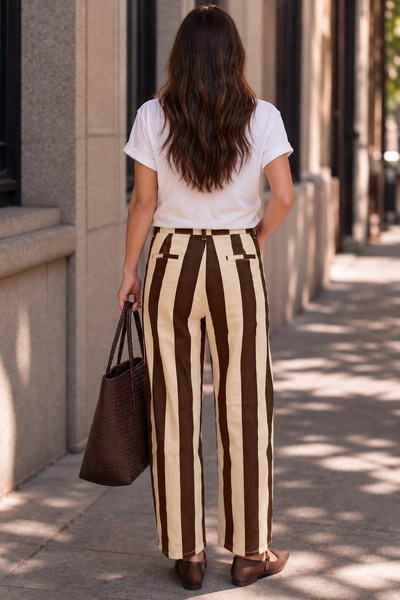 Canyon Stripe Ankle Jeans — lila back
