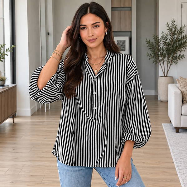 Midnight Stripe Button-Up ? Shopify hero