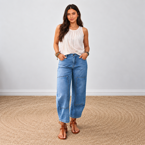Seam Story Cinched Jeans — shopify hero full square