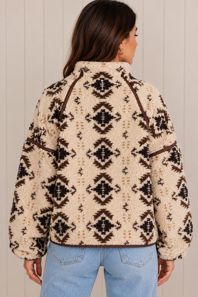 Canyon Trail Western Fleece Sweatshirt — lila back