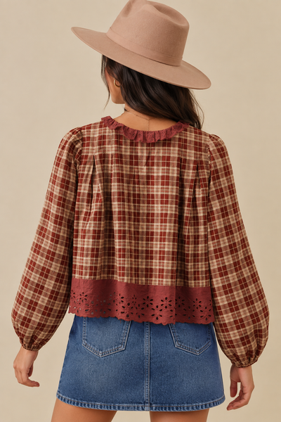 Crimson Meadow Eyelet Shirt ? back view