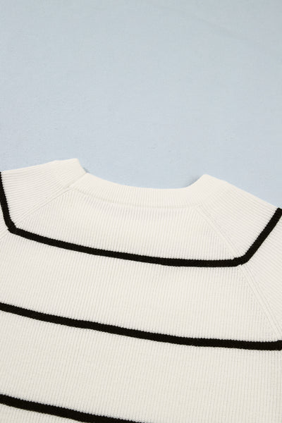Seaside Stripe Ribbed Sweater Tee