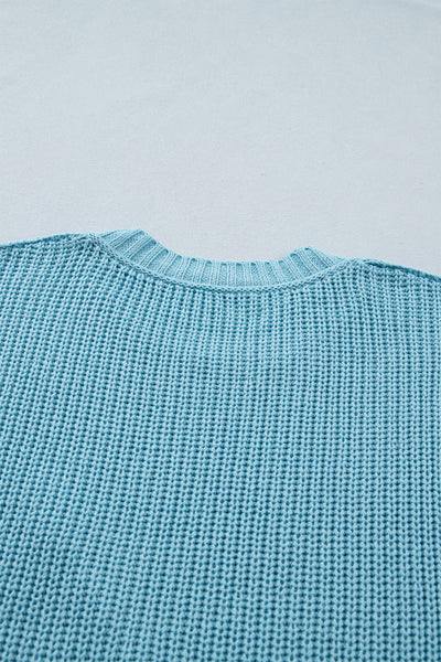 Misty Coast Exposed Seam Sweater