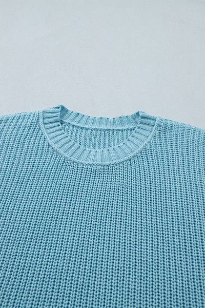 Misty Coast Exposed Seam Sweater
