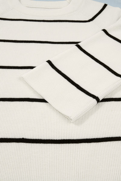 Seaside Stripe Ribbed Sweater Tee