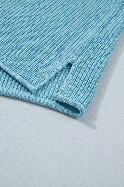 Misty Coast Exposed Seam Sweater