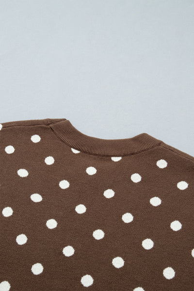 Mocha Dot Dolman Sweater